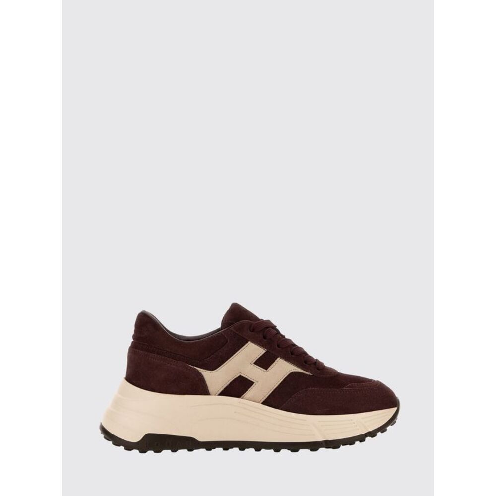 Hogan Women H669 Hogan Sneakers In Calfskin And Suede With Chunky Sole